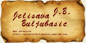 Jelisava Buljubašić vizit kartica